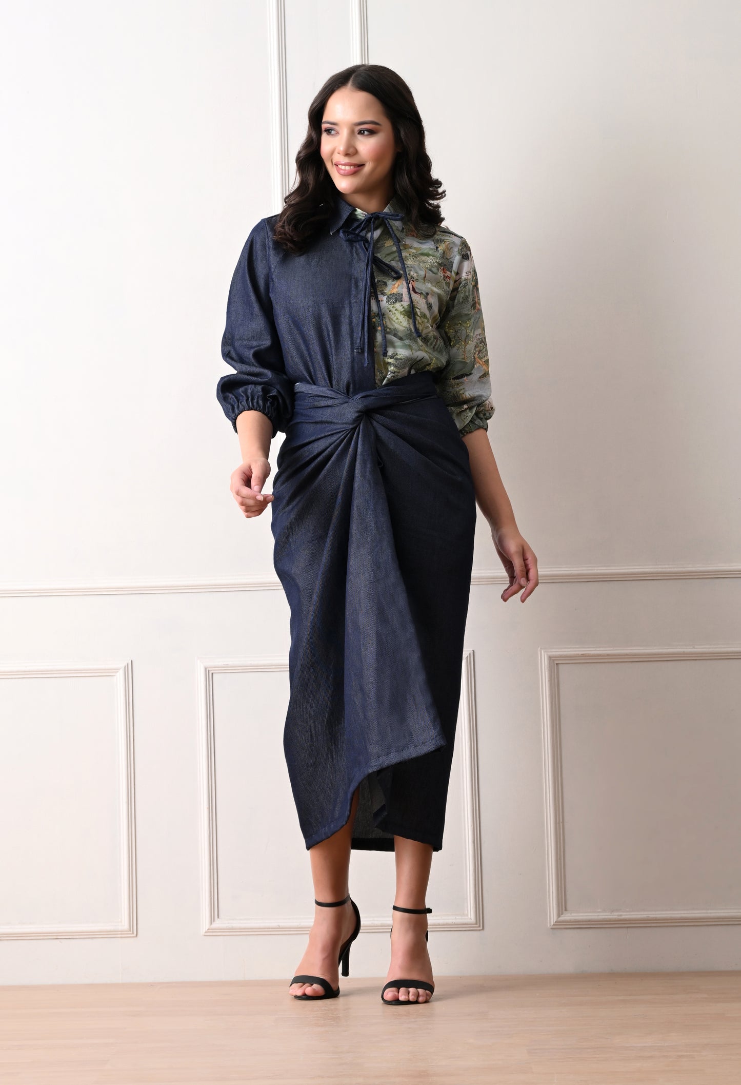 RIVIERA SET WITH DRAPE SKIRT