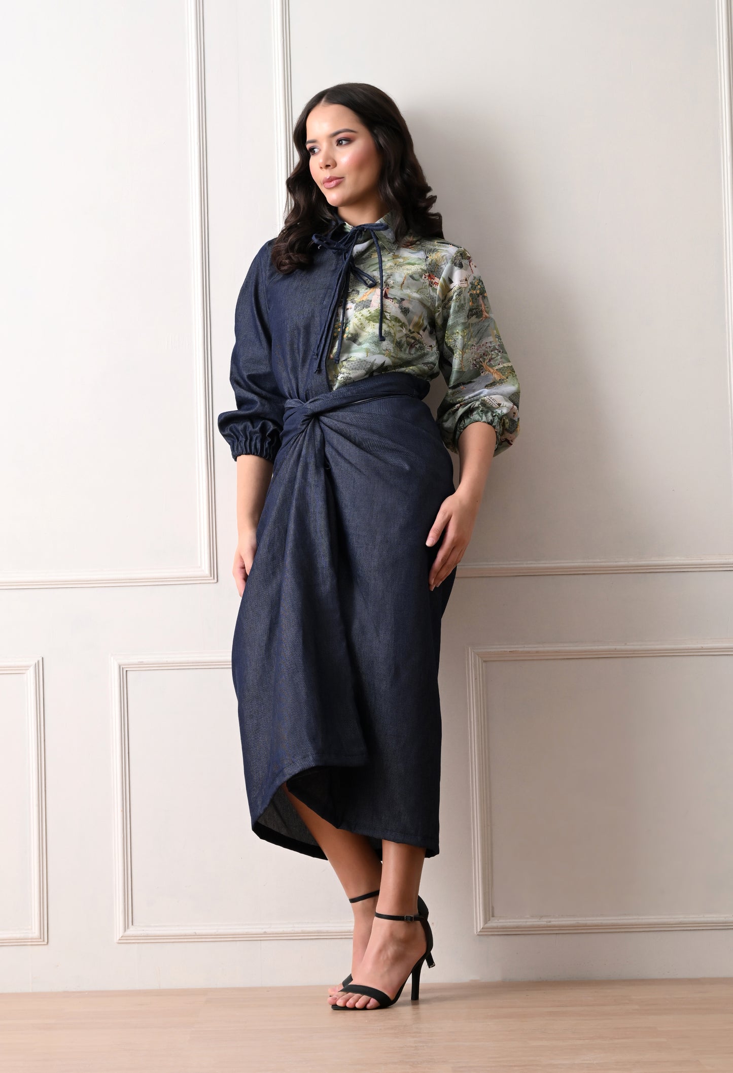 RIVIERA SET WITH DRAPE SKIRT