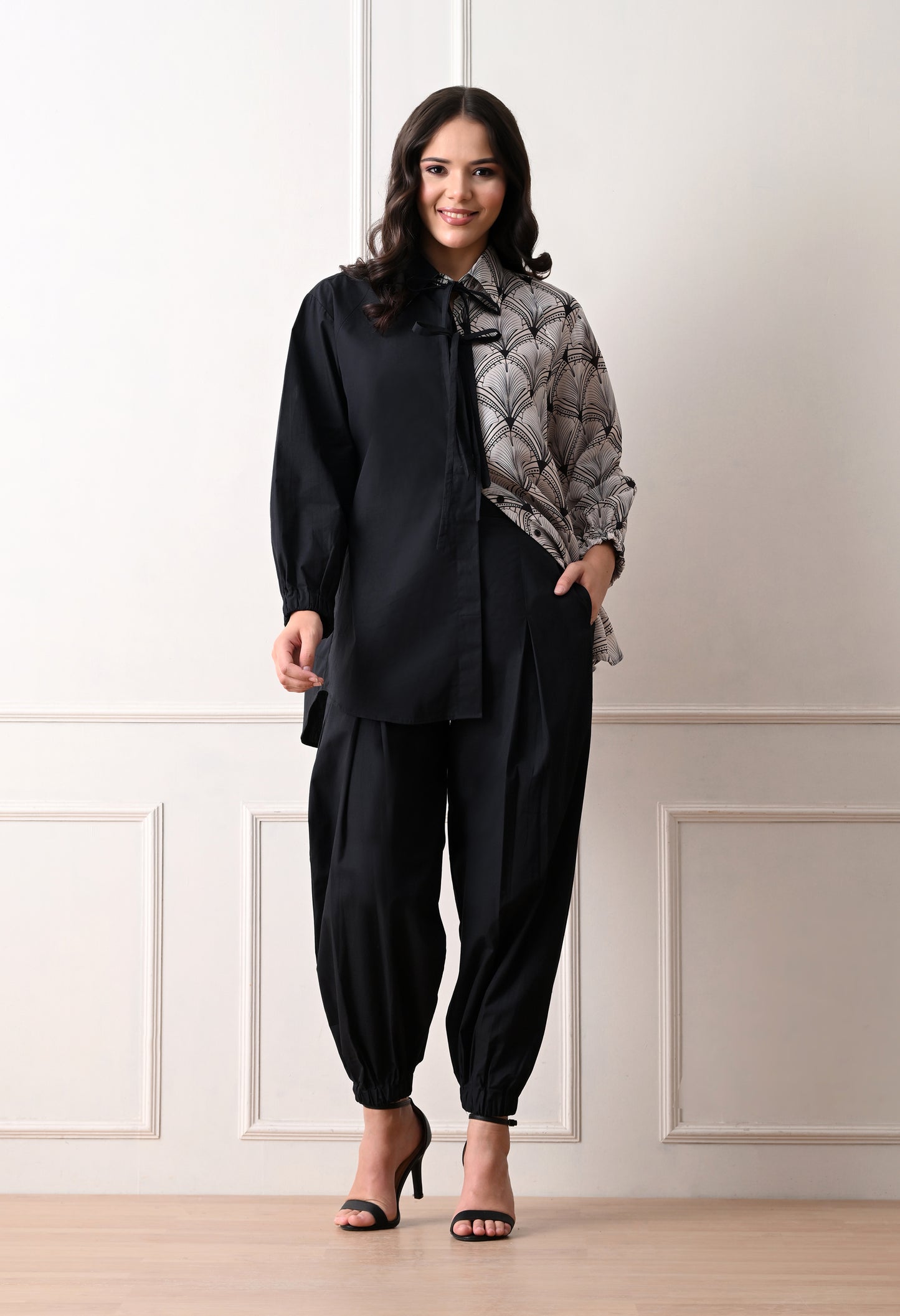 MIDNIGHT SET WITH BALLOON PANTS