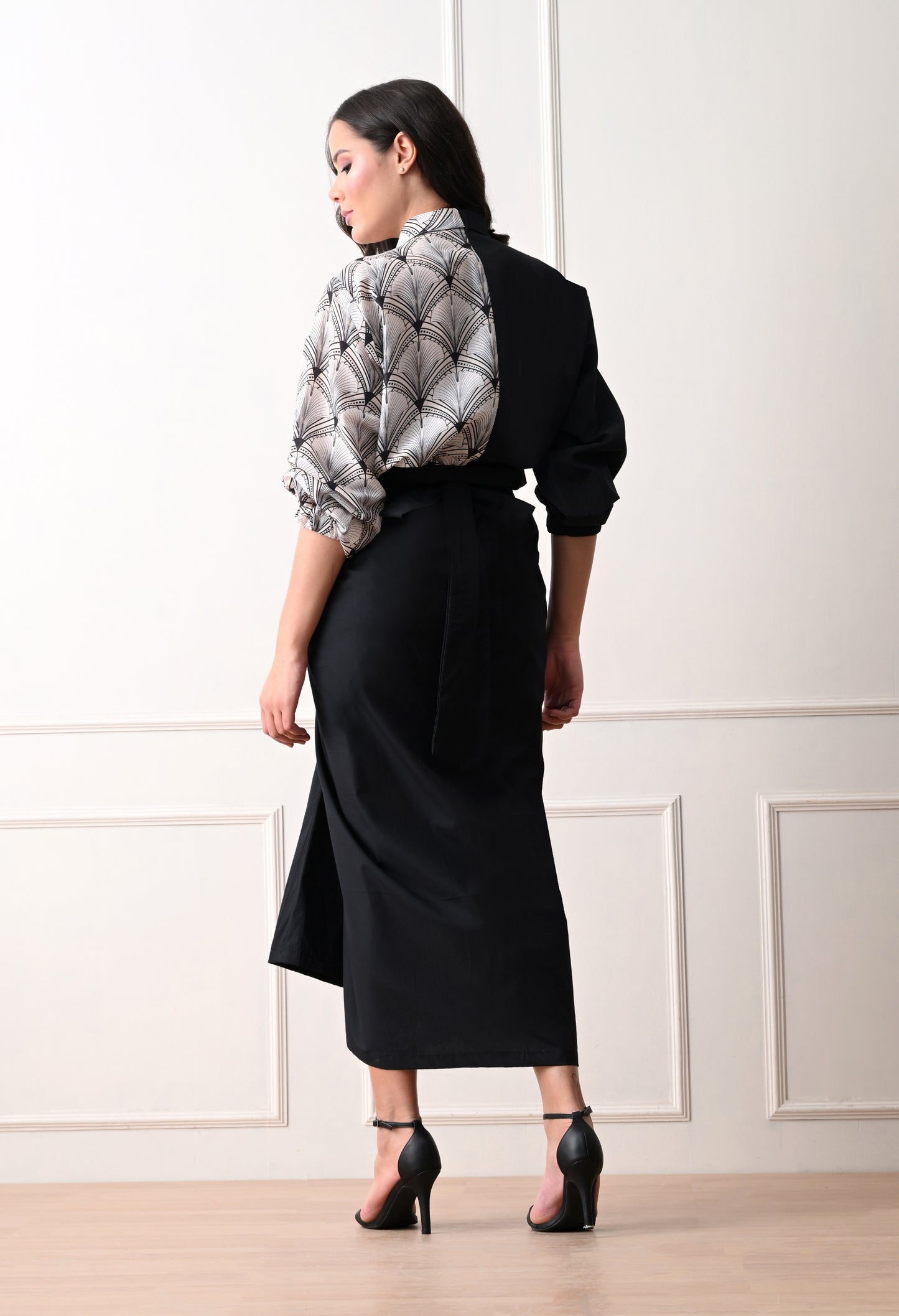 MIDNIGHT SET WITH DRAPE SKIRT