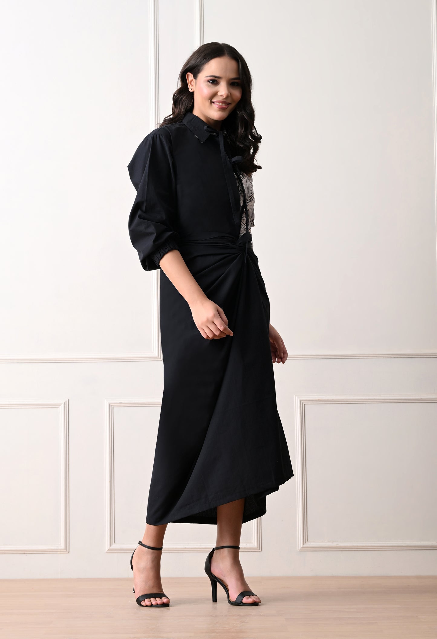 MIDNIGHT SET WITH DRAPE SKIRT