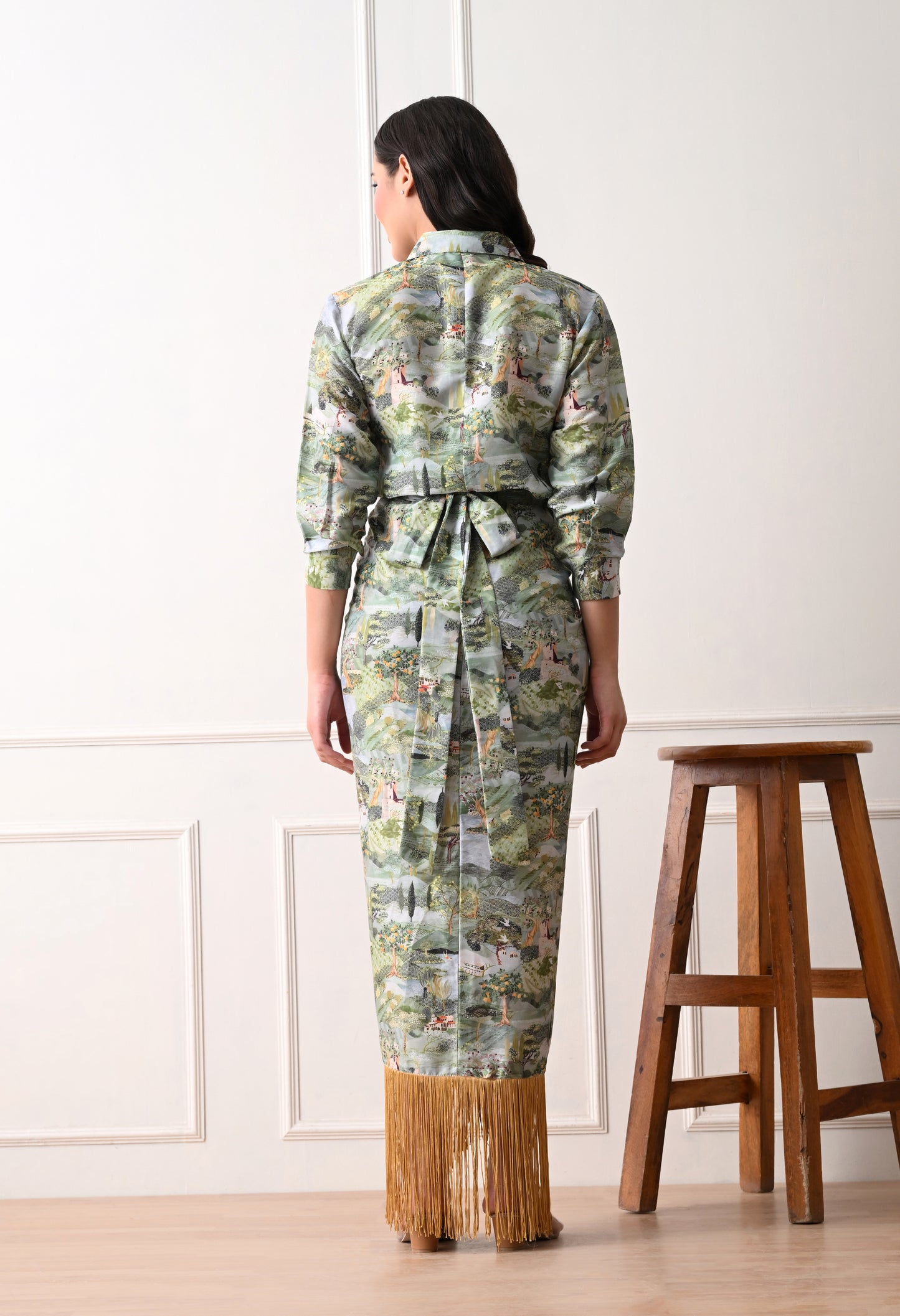 SAGE FRINGE DRAPE