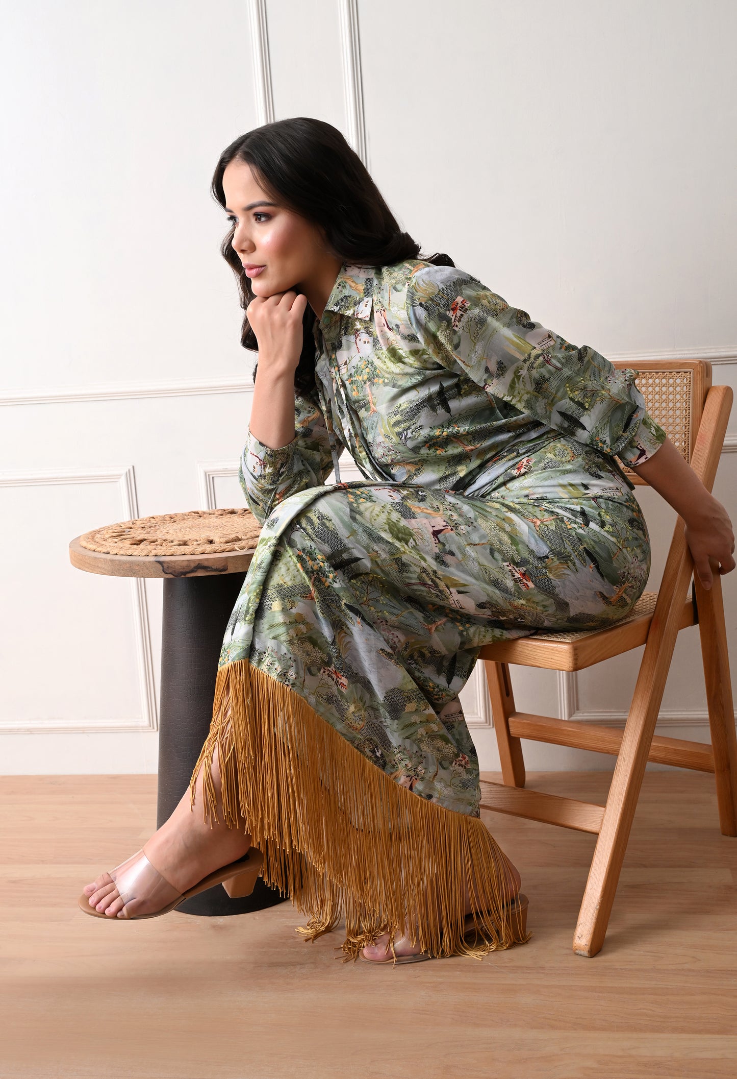 SAGE FRINGE DRAPE