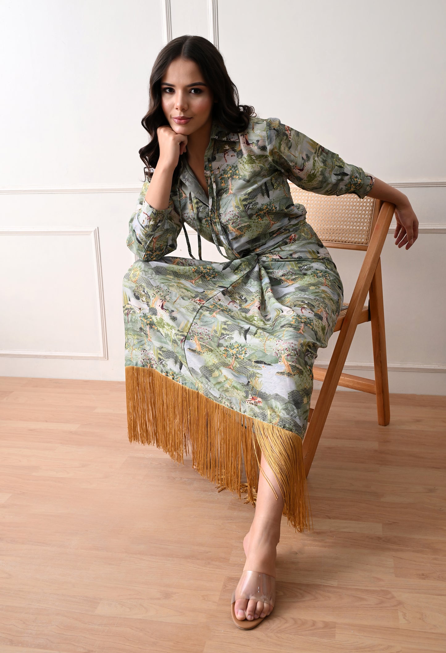 SAGE FRINGE DRAPE