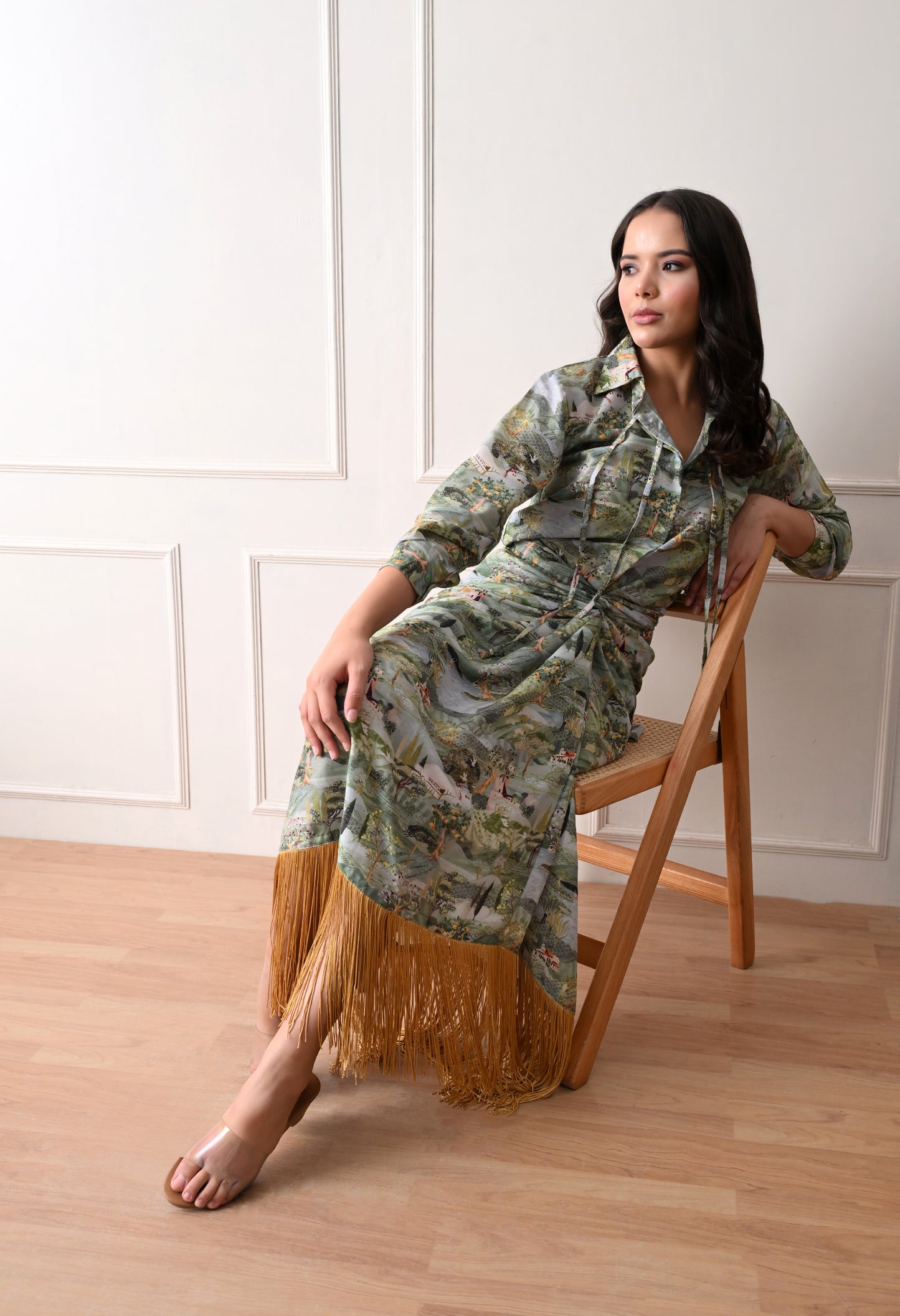 SAGE FRINGE DRAPE