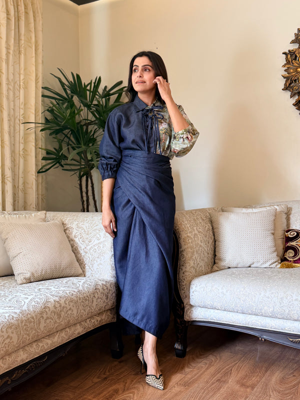 RIVIERA SET WITH DRAPE SKIRT